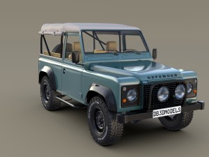 1985 land rover defender 90 with interior ver 4 3D 모델