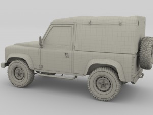 1985 land rover defender 90 with interior ver 4 3D 모델
