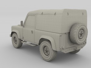 1985 land rover defender 90 with interior ver 4 3D 모델