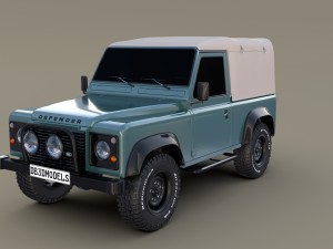 1985 land rover defender 90 3D मॉडल