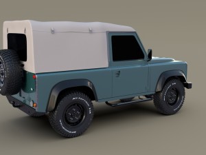 1985 land rover defender 90 3D मॉडल