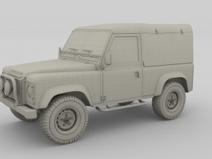 1985 land rover defender 90 3D मॉडल