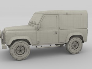 1985 land rover defender 90 3D मॉडल