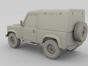 1985 land rover defender 90 3D मॉडल