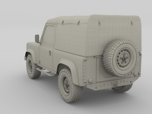 1985 land rover defender 90 3D मॉडल