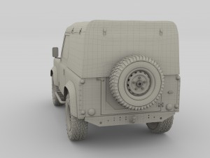 1985 land rover defender 90 3D मॉडल