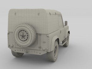 1985 land rover defender 90 3D मॉडल