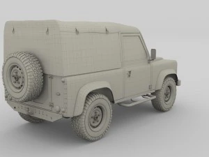 1985 land rover defender 90 3D Model