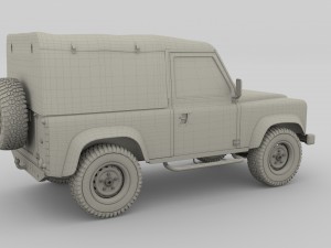 1985 land rover defender 90 3D मॉडल