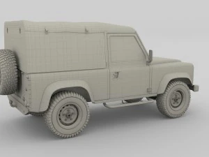 1985 land rover defender 90 3D Model