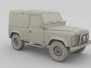 1985 land rover defender 90 3D मॉडल