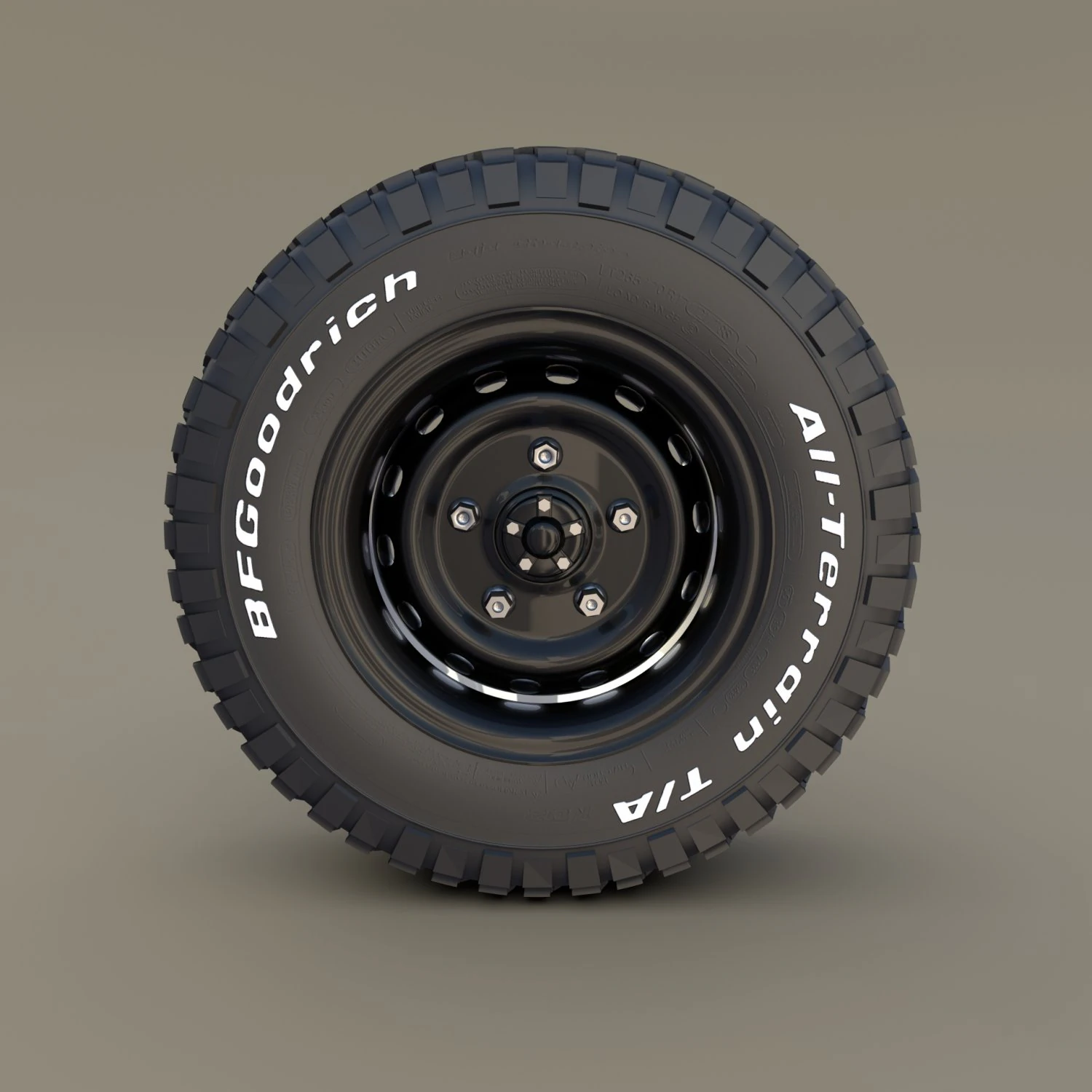 offroad bf goodrich wheel 3D Model .c4d .max .obj .3ds .fbx .stl .blend