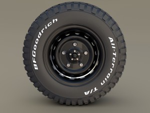 offroad bf goodrich wheel 3D Model