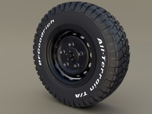 offroad bf goodrich wheel 3D Модель