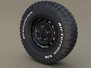 offroad bf goodrich wheel 3D Model