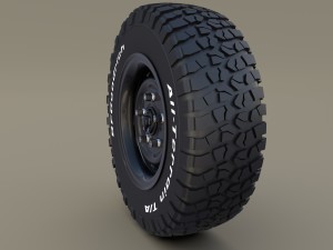 offroad bf goodrich wheel 3D Модель