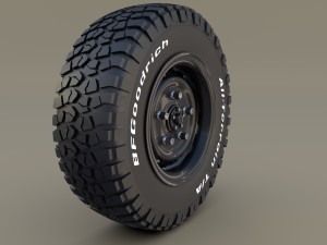 offroad bf goodrich wheel 3D Модель