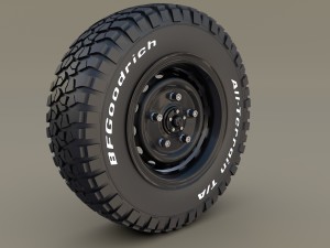offroad bf goodrich wheel 3D Модель