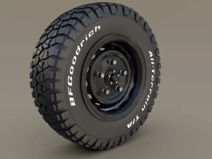 offroad bf goodrich wheel 3D Model