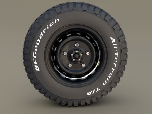 offroad bf goodrich wheel 3D Модель