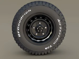 offroad bf goodrich wheel 3D Model