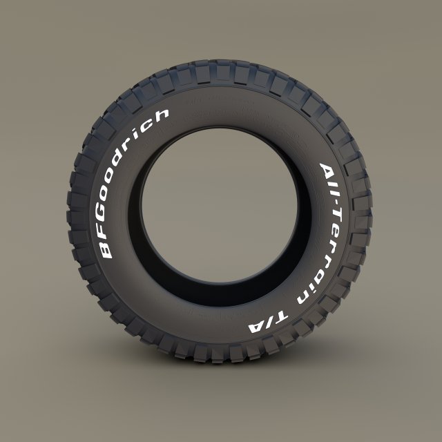 bf goodrich tire 3D Модель .c4d .max .obj .3ds .fbx .stl .blend 