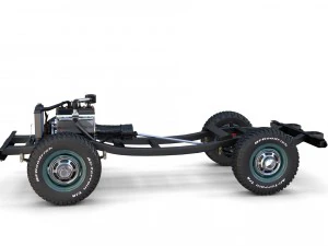 toyota land cruiser fj 40 with interior and chassis 3D Model