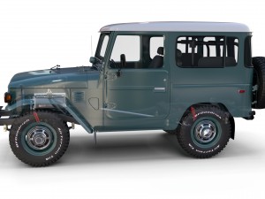 toyota land cruiser fj 40 with interior and chassis 3D 모델