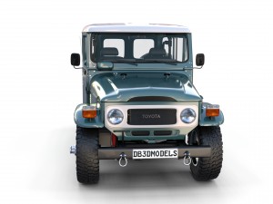 toyota land cruiser fj 40 with interior and chassis 3D 모델