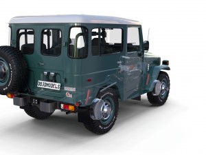 toyota land cruiser fj 40 with interior and chassis 3D 모델