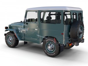 toyota land cruiser fj 40 with interior and chassis 3D 모델