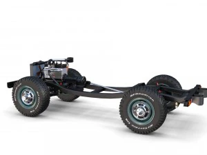 toyota land cruiser fj 40 with interior and chassis 3D Model