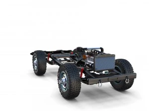 toyota land cruiser fj 40 with interior and chassis 3D Model
