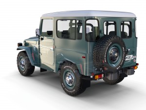 toyota land cruiser fj 40 with interior and chassis 3D 모델