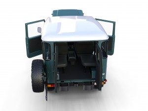 toyota land cruiser fj 40 with interior and chassis 3D 모델