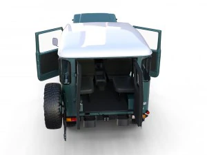 toyota land cruiser fj 40 with interior and chassis 3D Model