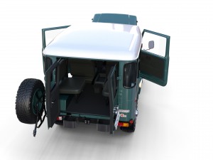 toyota land cruiser fj 40 with interior and chassis 3D 모델
