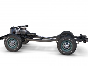 toyota land cruiser fj 40 red with interior and chassis 3D Model