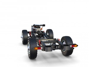 toyota land cruiser fj 40 green with interior and chassis 3D Модель