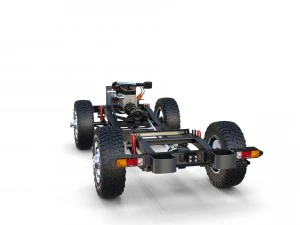 toyota land cruiser fj 40 green with interior and chassis 3D Model