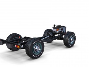toyota land cruiser fj 40 green with interior and chassis 3D Модель