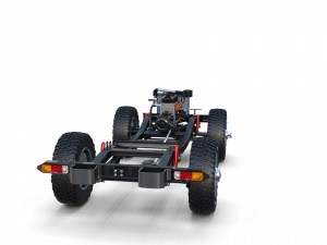 toyota land cruiser fj 40 green with interior and chassis 3D Модель