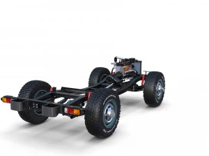toyota land cruiser fj 40 green with interior and chassis 3D Model