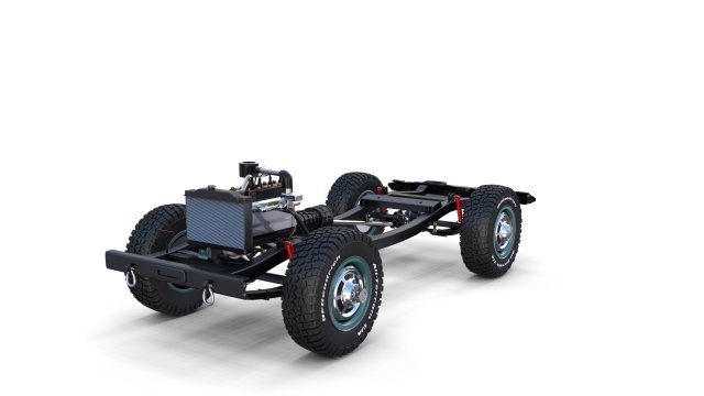 full offroad vehicle chassis 3D-Modell .c4d .max .obj .3ds .fbx .stl .blend 