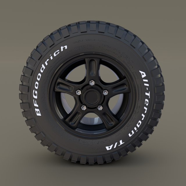 offroad alloy wheel 3D Модель .c4d .max .obj .3ds .fbx .stl .blend 