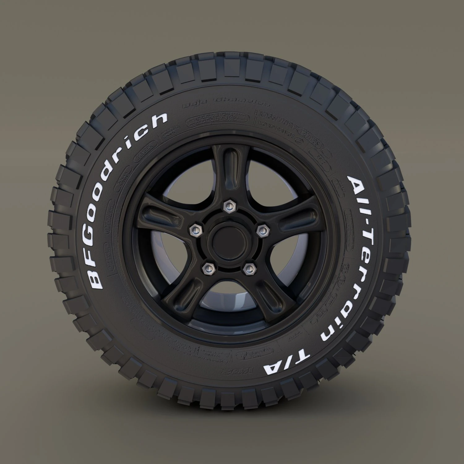 offroad alloy wheel 3D Model .c4d .max .obj .3ds .fbx .stl .blend 