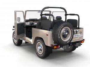 toyota land cruiser fj 40 top down with interior 3D Model