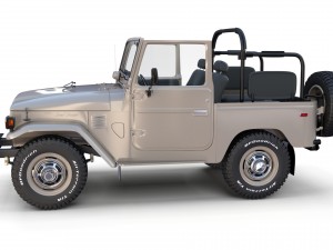 toyota land cruiser fj 40 top down with interior 3D Model
