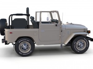 toyota land cruiser fj 40 top down with interior 3D Model