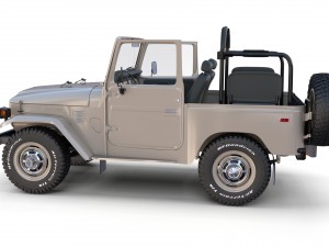 toyota land cruiser fj 40 top down with interior 3D Model
